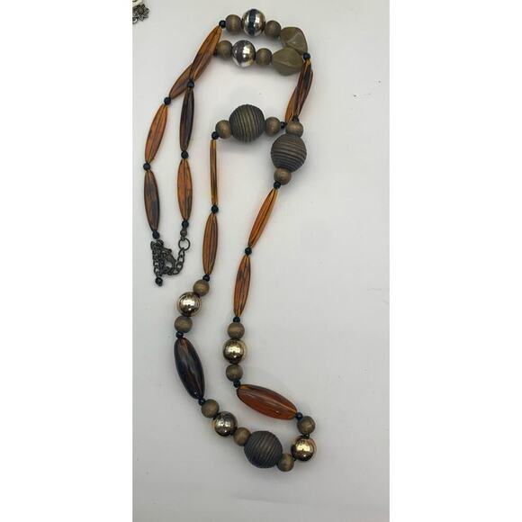 Boho Natural Themed Jewelry Lot Of 5 Statement Necklaces 1 Bracelet 1 Earrings - Picture 5 of 9